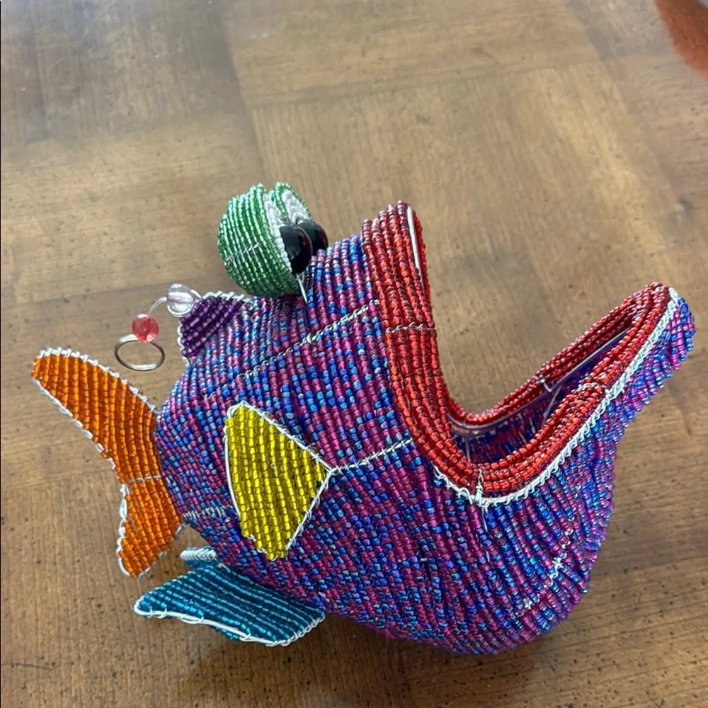 Colorful Beaded Fish Ornament